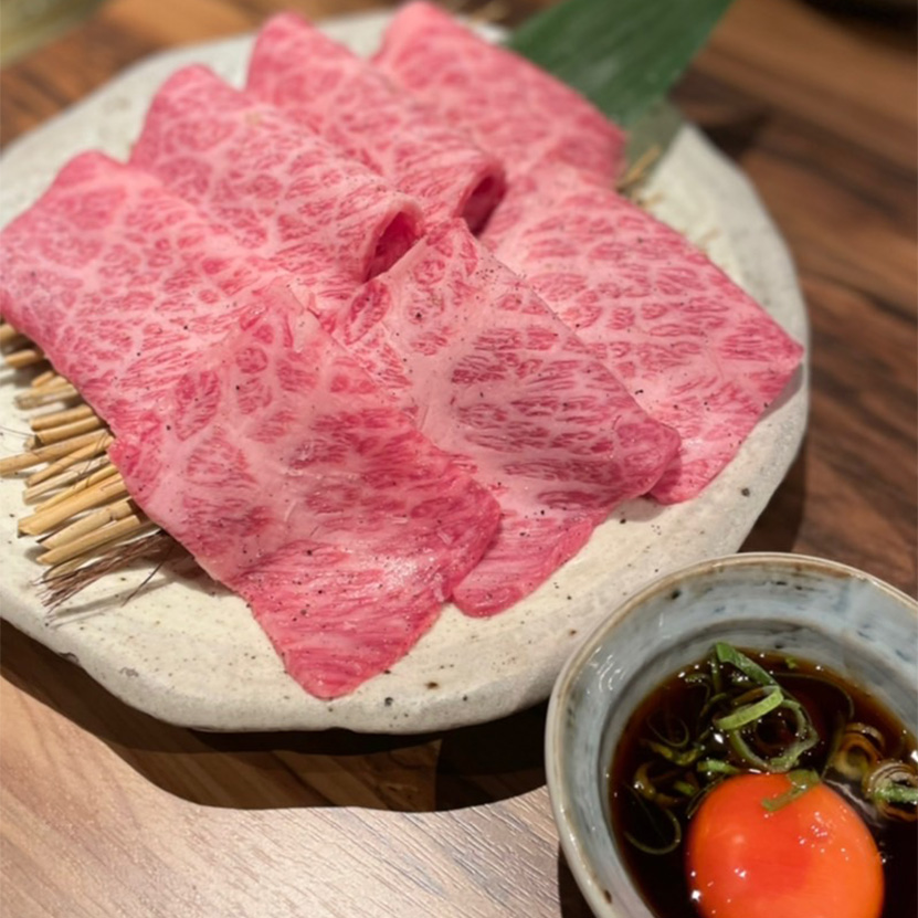 ハネシタ焼きしゃぶ（すき焼き風・月見ポン酢）